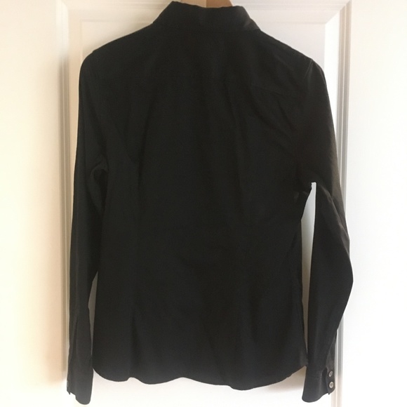 Banana Republic Tailored Cotton Black Shirt, size 10 - Picture 2 of 7